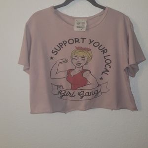 French Pastry Graphic Crop top